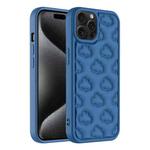 For iPhone 15 Pro 3D Cloud Pattern TPU Phone Case(Dark Blue)