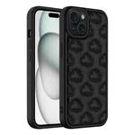 For iPhone 15 Plus 3D Cloud Pattern TPU Phone Case(Black)