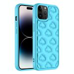 For iPhone 14 Pro 3D Cloud Pattern TPU Phone Case(Blue)