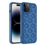 For iPhone 14 Pro 3D Cloud Pattern TPU Phone Case(Dark Blue)