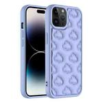 For iPhone 14 Pro 3D Cloud Pattern TPU Phone Case(Purple)