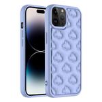 For iPhone 14 Pro Max 3D Cloud Pattern TPU Phone Case(Purple)