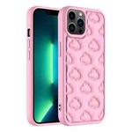 For iPhone 13 Pro Max 3D Cloud Pattern TPU Phone Case(Pink)