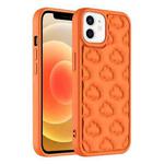 For iPhone 12 3D Cloud Pattern TPU Phone Case(Orange)