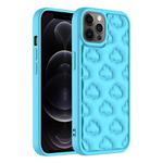 For iPhone 12 Pro 3D Cloud Pattern TPU Phone Case(Blue)