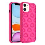 For iPhone 11 3D Cloud Pattern TPU Phone Case(Rose Red)