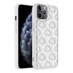 For iPhone 11 Pro 3D Cloud Pattern TPU Phone Case(White)