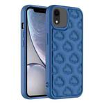 For iPhone XR 3D Cloud Pattern TPU Phone Case(Dark Blue)