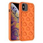 For iPhone XS Max 3D Cloud Pattern TPU Phone Case(Orange)