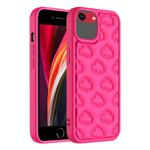 For iPhone SE 2022 / 2020 / 8 / 7 3D Cloud Pattern TPU Phone Case(Rose Red)