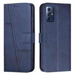 For Motorola Moto G Play 5G 2024 Stitching Calf Texture Buckle Leather Phone Case(Blue)