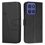 For Motorola Moto G Stylus 5G 2025 Stitching Calf Texture Buckle Leather Phone Case(Black)