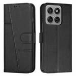 For Motorola Edge 60 Pro Stitching Calf Texture Buckle Leather Phone Case(Black)