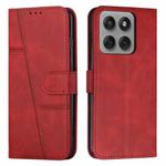 For Motorola Edge 60 Pro Stitching Calf Texture Buckle Leather Phone Case(Red)