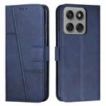 For Motorola Edge 60 Pro Stitching Calf Texture Buckle Leather Phone Case(Blue)