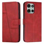 For Motorola Moto G56 5G Stitching Calf Texture Buckle Leather Phone Case(Red)