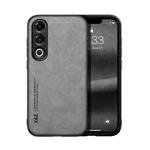 For OnePlus Ace 3V Skin Feel Magnetic Leather Back Phone Case(Light Grey)