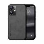 For vivo Y35 4G / Y35+ Skin Feel Magnetic Leather Back Phone Case(Dark Grey)