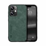 For vivo Y35 4G / Y35+ Skin Feel Magnetic Leather Back Phone Case(Green)