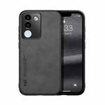 For vivo V29e Global Skin Feel Magnetic Leather Back Phone Case(Dark Grey)