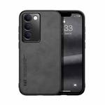 For vivo Y100 5G IDN Skin Feel Magnetic Leather Back Phone Case(Dark Grey)