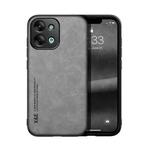 For vivo Y28 4G Skin Feel Magnetic Leather Back Phone Case(Light Grey)