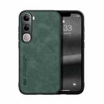 For vivo V40 Lite Skin Feel Magnetic Leather Back Phone Case(Green)