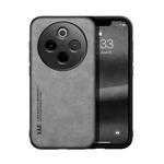 For vivo Y300 Pro Skin Feel Magnetic Leather Back Phone Case(Light Grey)