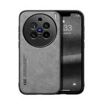 For vivo X200 Pro Skin Feel Magnetic Leather Back Phone Case(Light Grey)