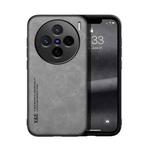 For vivo X200 Skin Feel Magnetic Leather Back Phone Case(Light Grey)