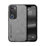 For vivo Y19s Skin Feel Magnetic Leather Back Phone Case(Light Grey)