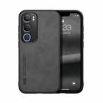 For vivo Y19s Skin Feel Magnetic Leather Back Phone Case(Dark Grey)