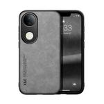 For vivo S20 Skin Feel Magnetic Leather Back Phone Case(Light Grey)
