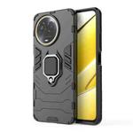 For Realme 11 5G Global Shockproof PC + TPU Holder Phone Case(Black)