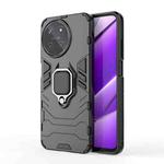 For Realme 11 4G Global Shockproof PC + TPU Holder Phone Case(Black)