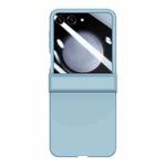 For Samsung Galaxy Z Flip5 Three-stage Integrated PC Skin Feel Shockproof Phone Case(Sky Blue)