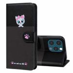 For iPhone 13 Pro Max Cute Pet Series Color Block Buckle Leather Phone Case(Dark Grey)