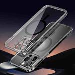 For iPhone 15 Pro Max SULADA Jingpin Series MagSafe All-inclusive Lens Electroplated TPU Phone Case(Transparent Black)