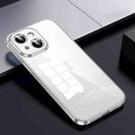 For iPhone 15 Plus SULADA Shine Through Series Plating TPU Transparent Phone Case(Silver)