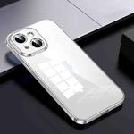 For iPhone 15 SULADA Shine Through Series Plating TPU Transparent Phone Case(Silver)