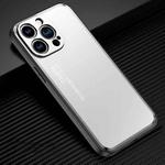For iPhone 15 Pro Frosted Metal Phone Case(Silver)