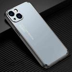 For iPhone 15 Frosted Metal Phone Case(Blue)