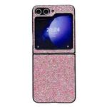 For Samsung Galaxy Z Flip5 Glitter Frosted Shockproof Phone Case(Rose Red)