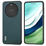 For Huawei Mate 60 Pro ABEEL Genuine Leather Luolai Series Phone Case(Dark Green)