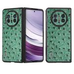 For Huawei Mate X5 ABEEL Genuine Leather Ostrich Texture Phone Case(Green)