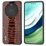 For Huawei Mate 60 Pro ABEEL Genuine Leather Weilai Series Phone Case(Coffee)