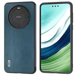 For Huawei Mate 60 Pro ABEEL Genuine Leather Xiaoya Series Phone Case(Dark Green)