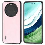 For Huawei Mate 60 ABEEL Cowhide Texture PU Phone Case(Pink)
