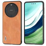 For Huawei Mate 60 ABEEL Cowhide Texture PU Phone Case(Brown)