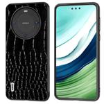 For Huawei Mate 60 ABEEL Genuine Leather Crocodile Pattern Black Edge Phone Case(Black)